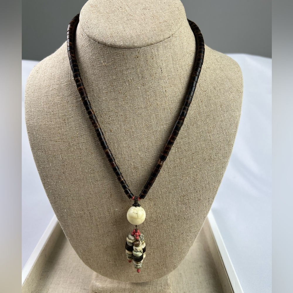 Stone & Multi Bead Unisex Vacation Beach Necklace